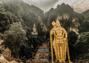 Batu Caves on culture school trip in Singapore and Malaysia