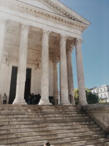 Nimes La Maison Carree on Classics School Trip to France