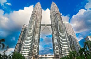 Petronas Towers in Kuala Lumpur on culture school trip in Singapore and Malaysia